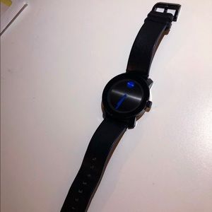 Movado Bold Men’s Black/Blue Leather Watch